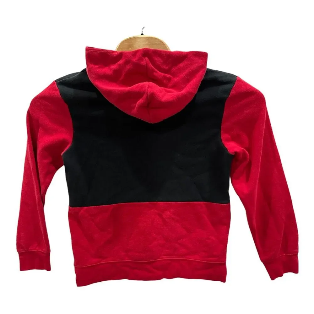 Vintage Nike Air Jordan Hoodie Youth XL Black Red Colorblock Jumpman Y2K